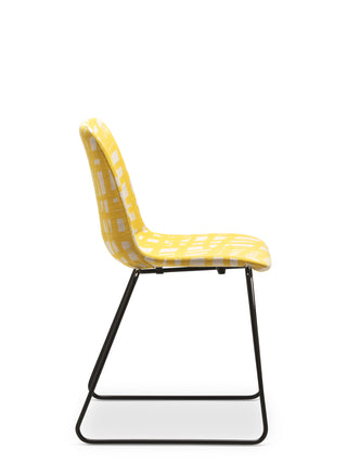Nu Soul yellow chair with black frame on a white background