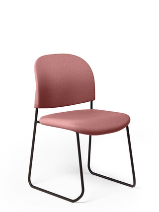 Advanta_LUMIAFU_SIDE_ROSEWOOD_003 chair with black metal legs on a white background