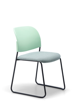 Advanta_Lumia-82 chair with a green backrest and gray seat on a white background