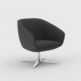Black swivel chair on a white background