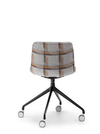 Nu Soul back plaid office chair with black base on a white background