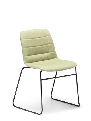 Nu Soul chair with black metal legs on a white background