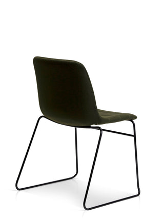 Nu Soul chair with black frame and black seat on a white background