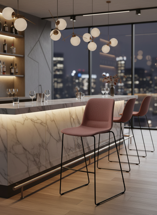 Nu Soul Upholstered Stool - Sled