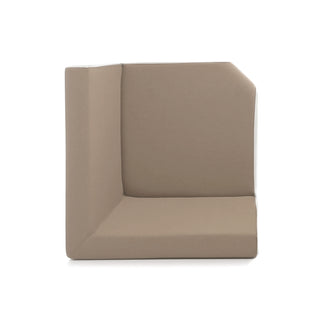 Brown corner chair on a white background
