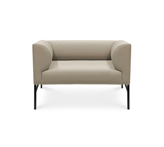 Beige armchair on a white background