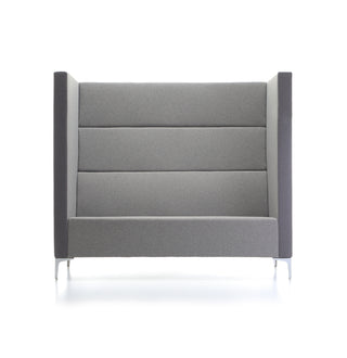 Cara sofa booth in grey on a white background