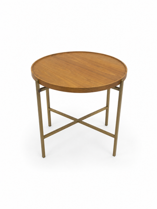 Brass andTimber side table