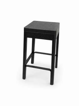 Black timber barstool