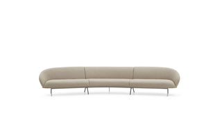 Beige sofa on a white background