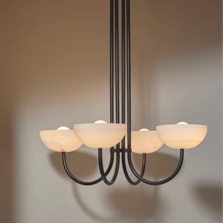 Aurelia Chandelier Quad Black Rods