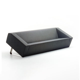 Modern gray sofa on a white background