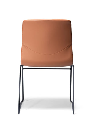 Odin Sled saddle back with black metal frame on a white background