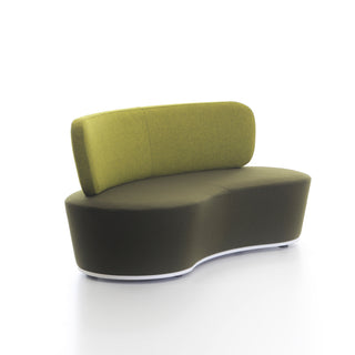 Modern green sofa on a white background