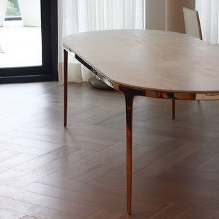Bronze Oval Table