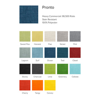 Fabric swatches from the Pronto house fabric range.