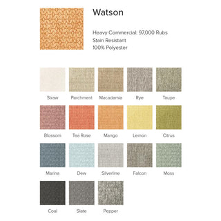 Fabric swatches from the Watson house fabric range.